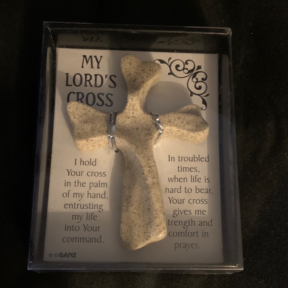 GANZ My Lord’s Cross Natural Stone Cross for Strength, Comfort and Prayer
